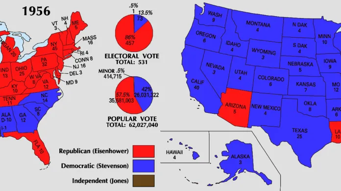 Výsledky voleb v letech 1956 a 1964