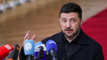Volodymyr Zelenskyj na summitu EU v Bruselu