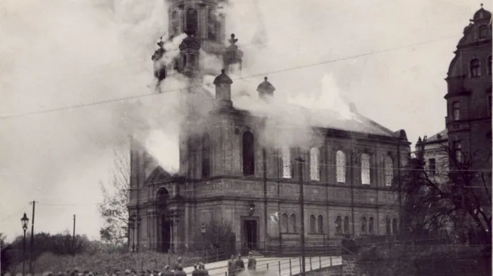 Vypálení synagogy v Liberci