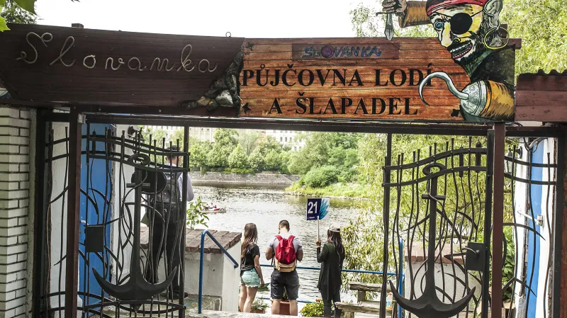 Místo bývalé plovárny Slovanka