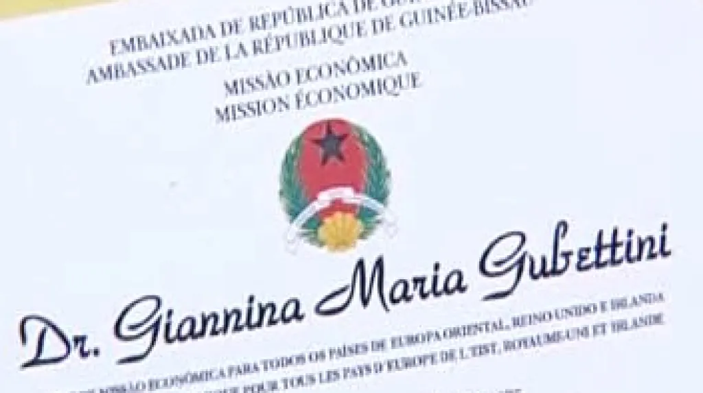 Vizitka falešné diplomatky