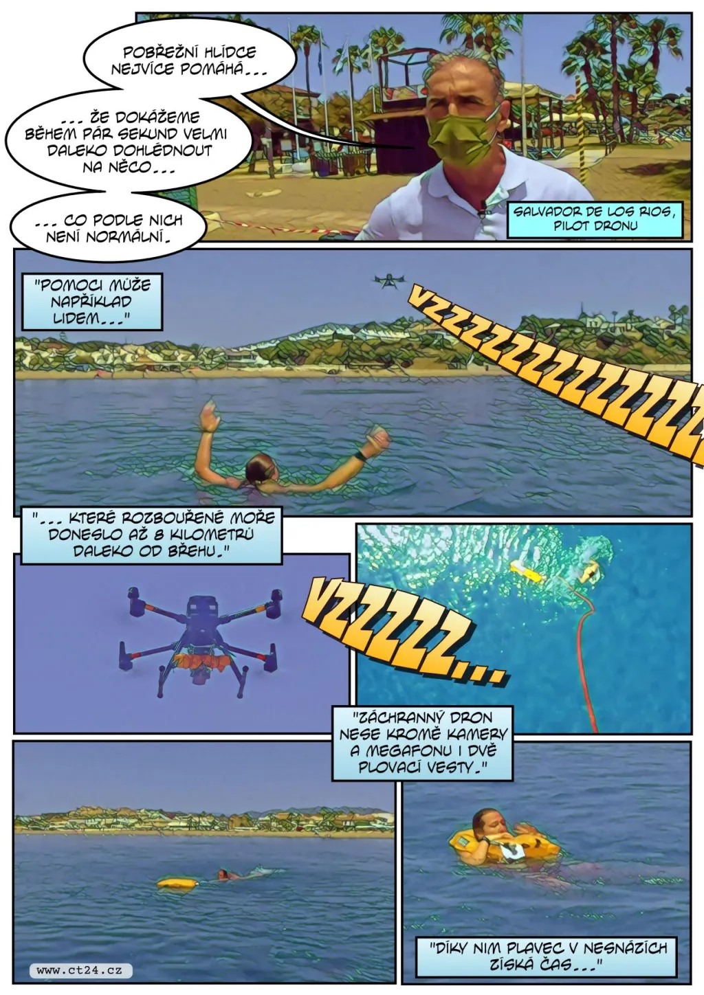 Drony pomáhají se záchranou