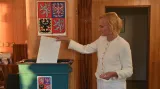 Lídryně Stačilo! Kateřina Konečná odevzdala svůj hlas ve volbách do Poslanecké sněmovny