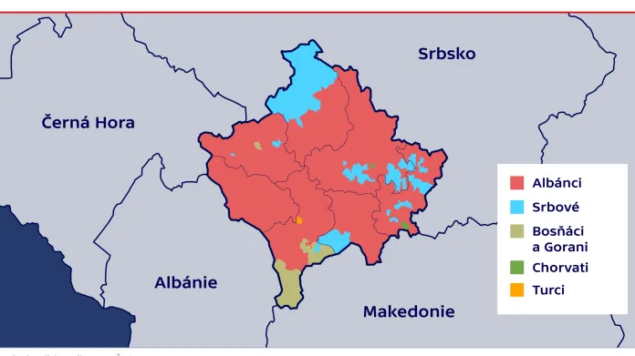 Etnické složení Kosova (data z roku 2011)