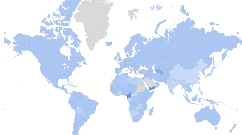Zákonem stanovený minimální věk pro ženění se. Z velkých zemí vůbec žádná omezení nemají jen Saudská Arábie a Súdán.