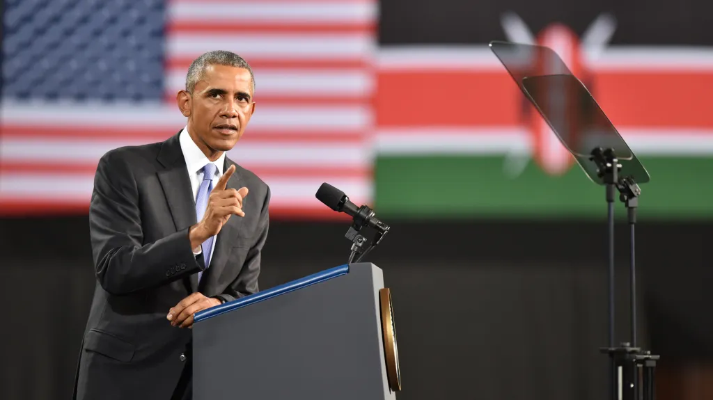 Obamův projev na keňském stadionu Kasarani