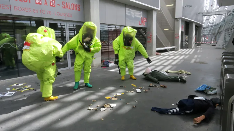 Nácvik zásahu při chemickém útoku