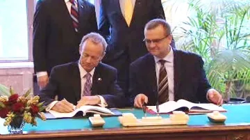Podpis dohody o vzájemné podpoře investic