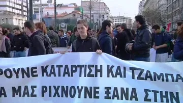 Stávkující v Řecku