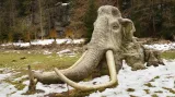 Socha mamuta v Hamrech nad Sázavou