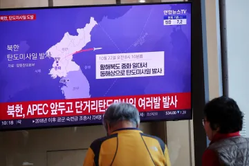 Severní Korea odpálila na východ do moře rakety krátkého doletu