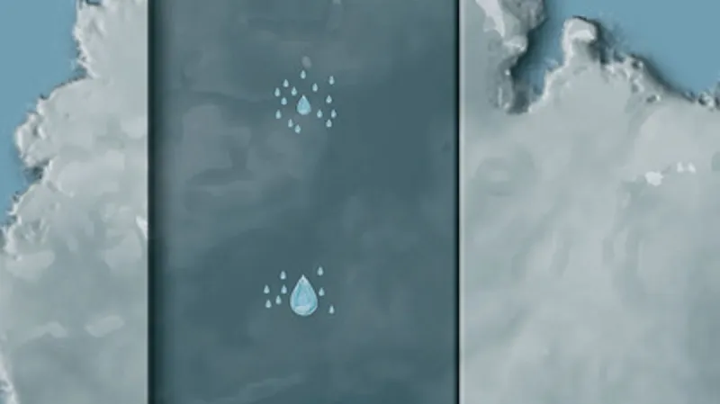 Z čistě vodních oblaků vypadávají jen slabé srážky, protože proces narůstání velkých vodních kapiček na úkor malých je velmi pomalý