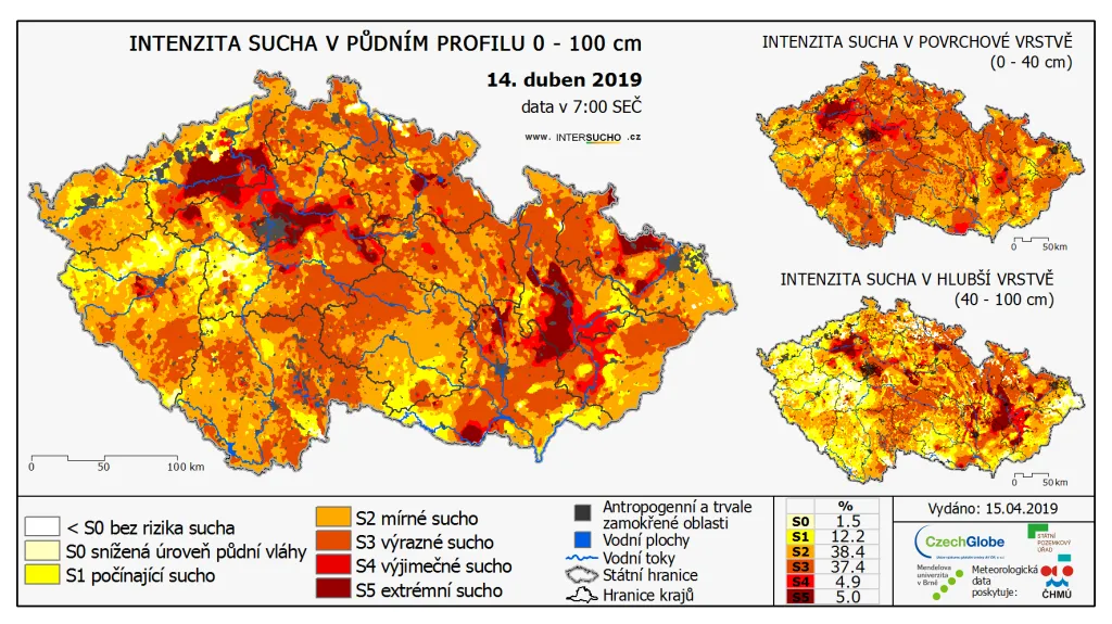 Aktuální mapa sucha