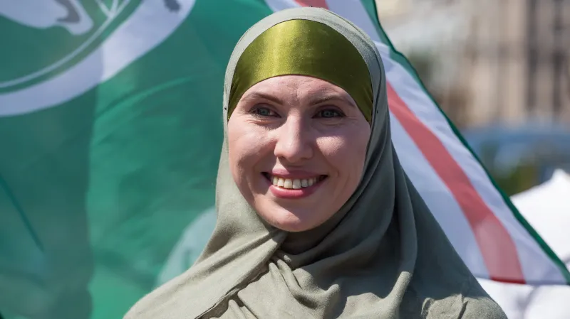 Amina Okujevová na snímku ze srpna 2017