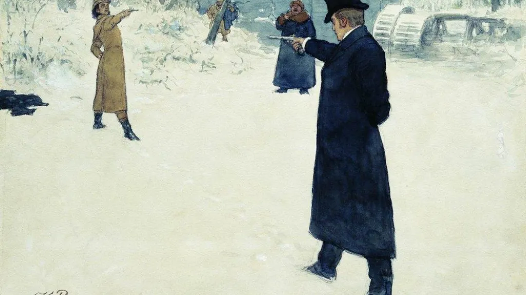 Ilja Repin: Souboj Oněgina s Lenským