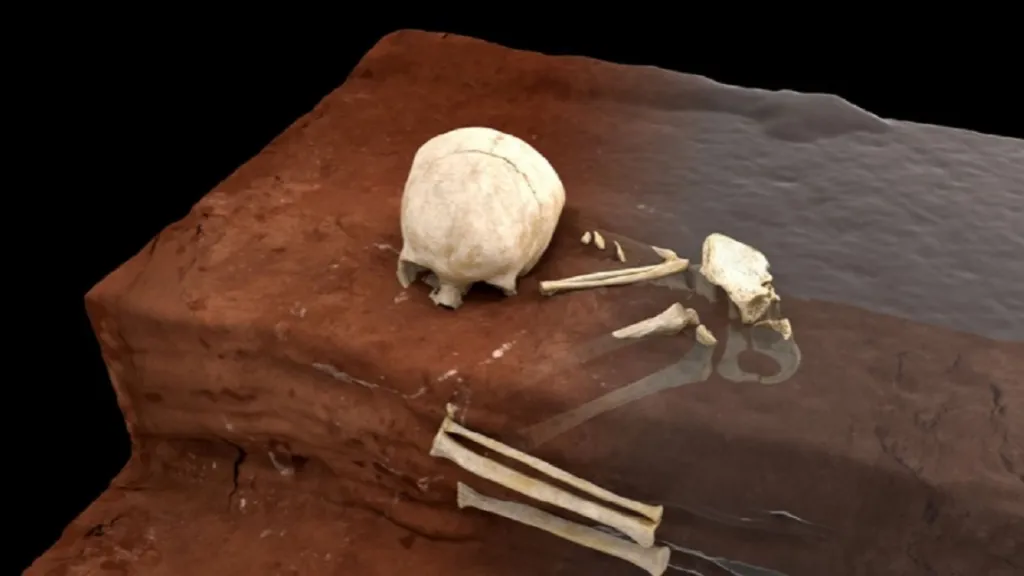 Pozůstatky z hrobu dítěte starého 78 tisíc let