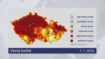 Sucho v Česku (7. 7. 2019)