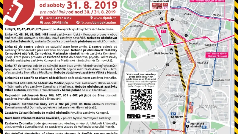 Výluky DPMB „Tramvaj Plotní“