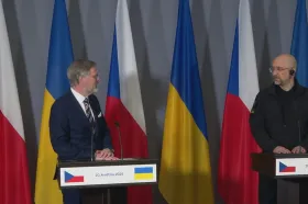 Premiér Fiala jednal na Ukrajině, slíbil všestrannou podporu Kyjevu
