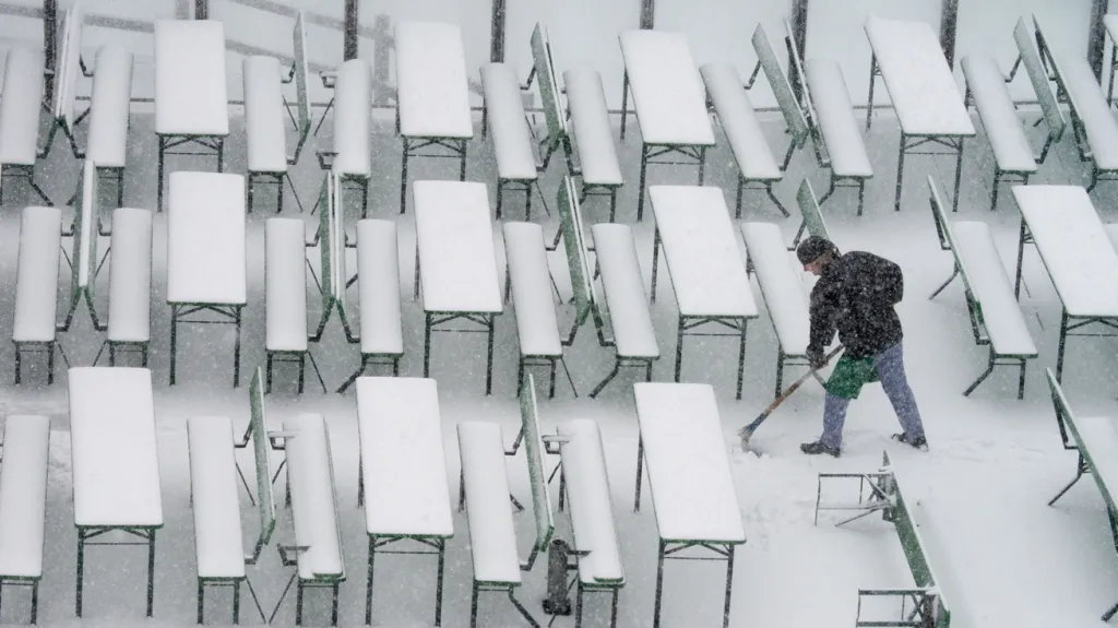 Do Bavorska přineslo ochlazení sníh