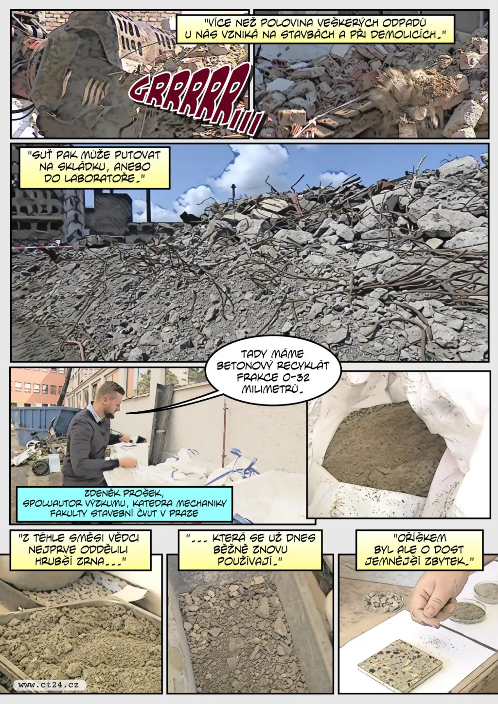 Jak se recykluje beton? Zaměřují se na to vědci z ČVUT