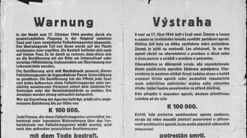 Výstraha vydaná po doskoku skupiny JAN KOZINA