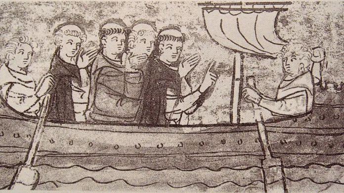 Dobové znázornění františkánské mise, jejíž součástí byl i Odorik