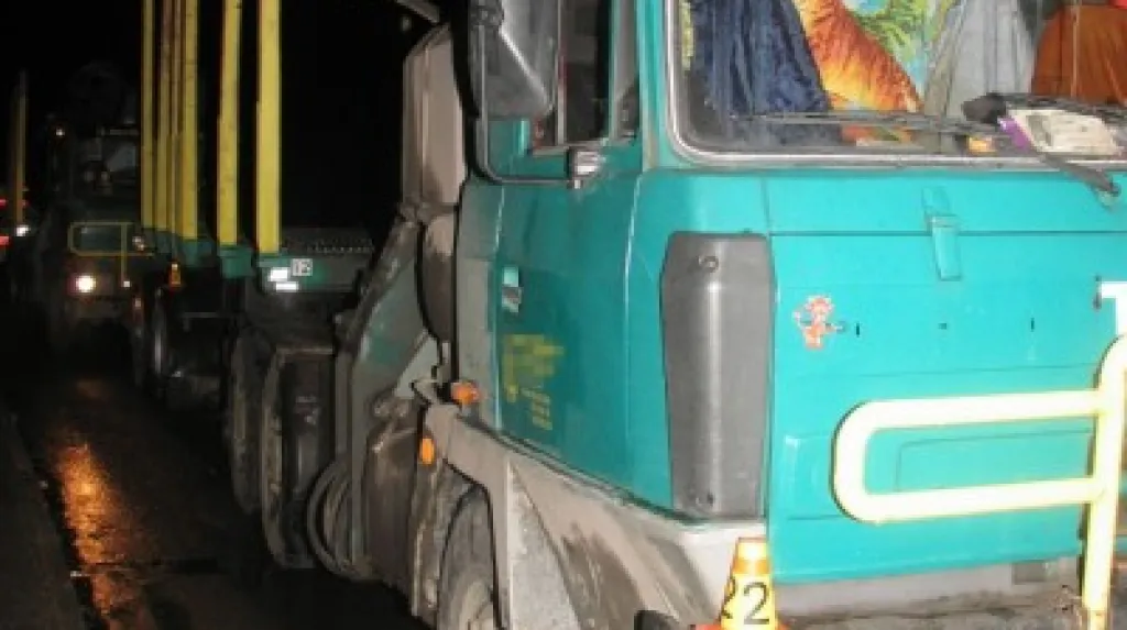 Havarované nákladní auto