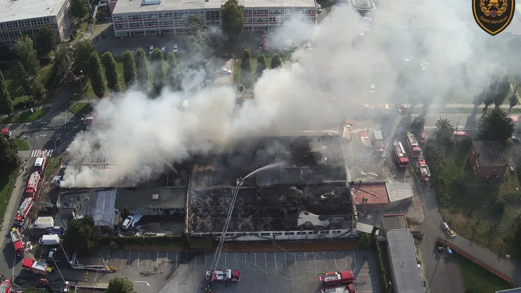 Požár v Otrokovicích