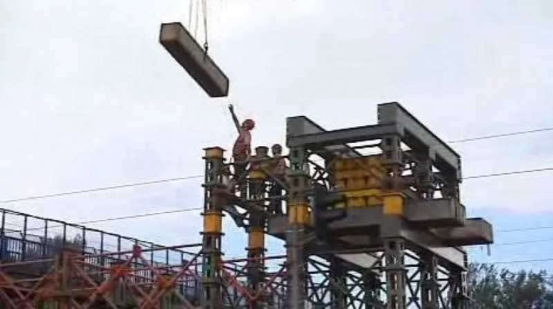 Rozestavěný most v Bohumíně