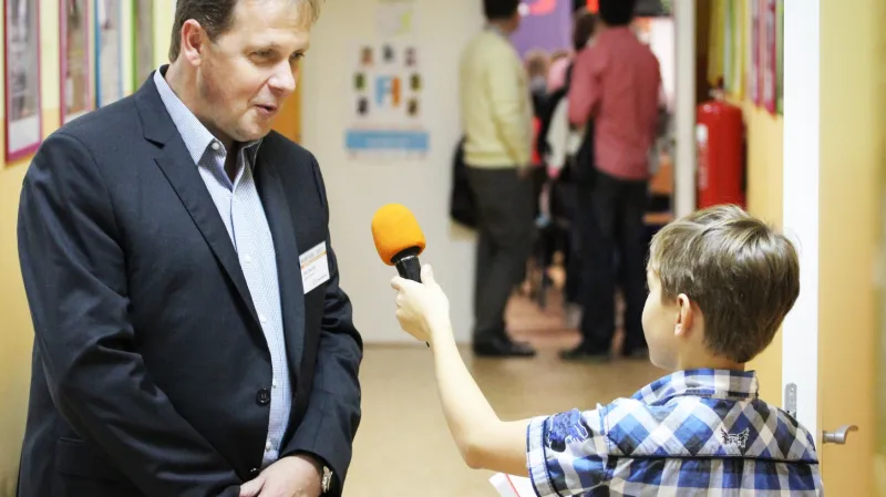 Generální ředitel ČT Petr Dvořák na akci Jak se dělá televize v roce 2012