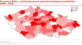 Výskyt infikovaných klíšťat v ČR