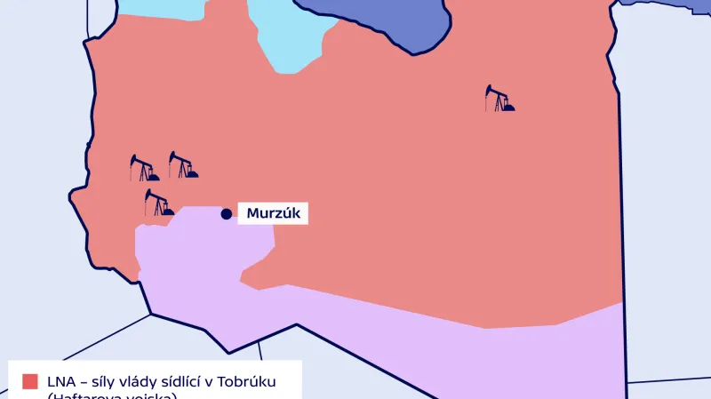 Rozdělení sil v Libyi