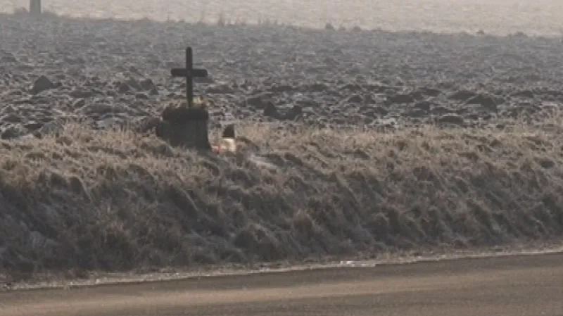 Místo, kde Jaroslav Šmíd cyklistu srazil