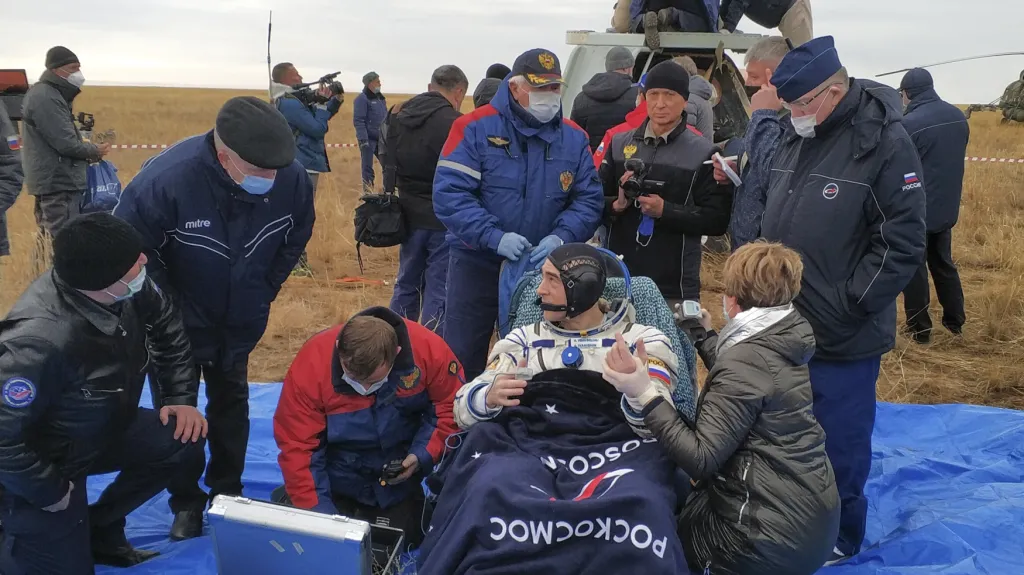 Přistání astronautů z ISS
