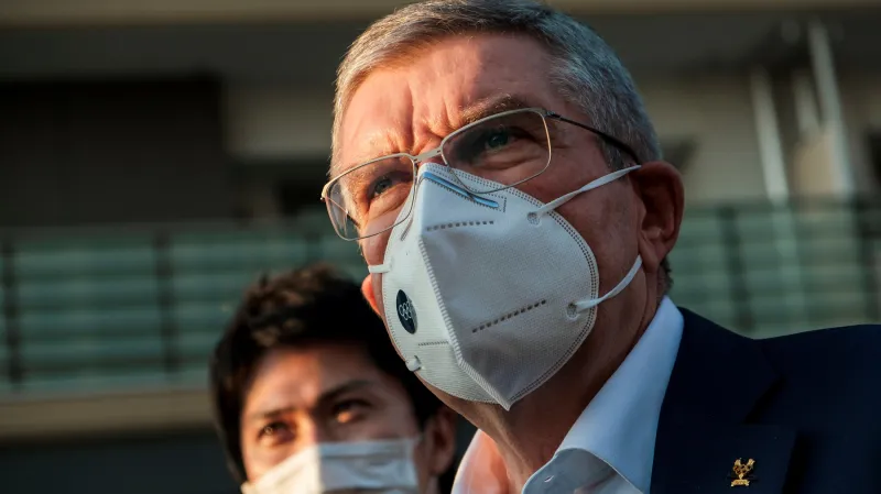 Šéf Mezinárodního olympijského výboru (MOV) Thomas Bach během návštěvy Tokia