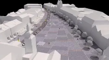 Představa o nové podobě náměstí v Hradci Králové
