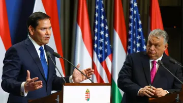 Americký ministr zahraničí Marco Rubio a maďarský premiér Viktor Orbán