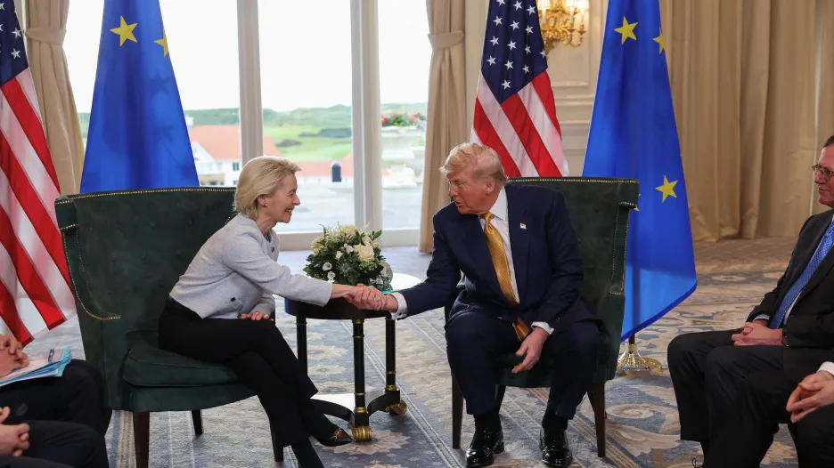 Ursula von der Leyenová a Donald Trump
