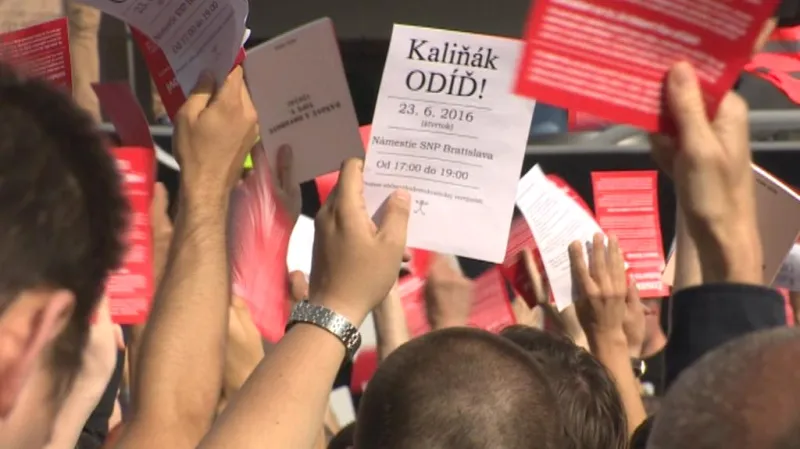 Protest proti Robertu Kaliňákovi