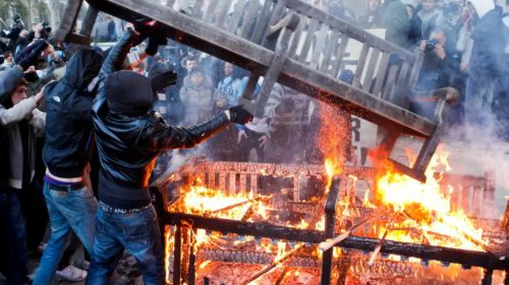 Protestní akce britských studentů