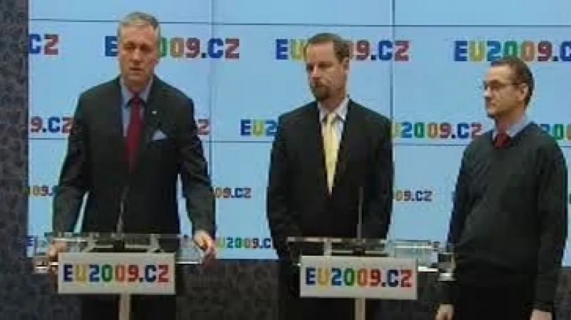 Mirek Topolánek, Martin Říman a Václav Bartuška