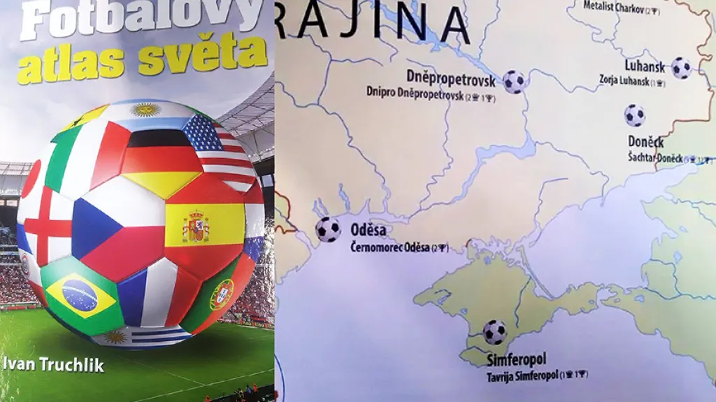 Ve fotbalovém atlase je Krym součástí Ruska