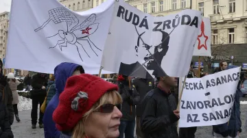 Protesty proti komunistům v Praze