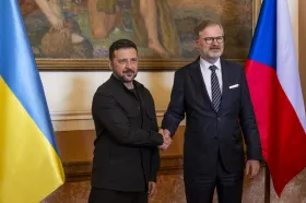 Společně bojujeme proti terorismu, řekl v Praze Zelenskyj