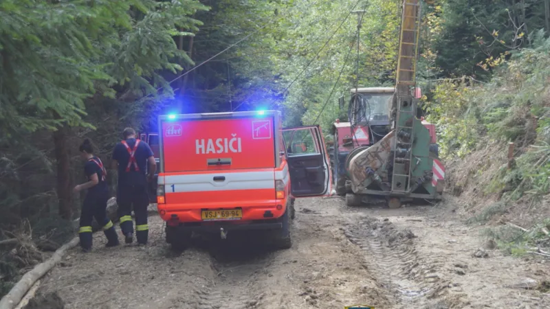 Lesní požár na Zlínsku