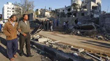Výbuch po útoku Izraele na severu pásma Gazy