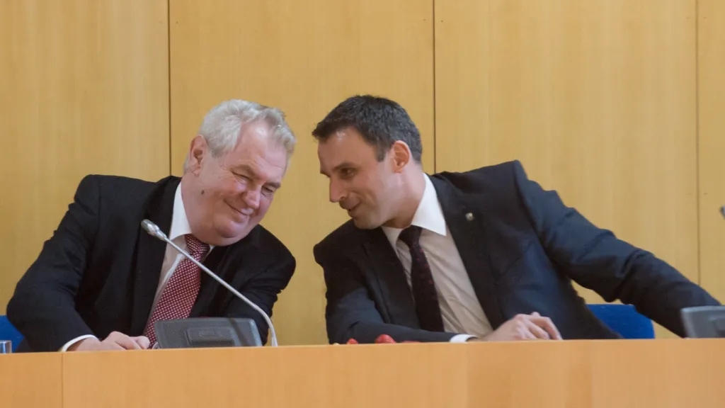 Miloš Zeman s jihočeským hejtmanem Jiřím Zimolou