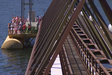 Unikátní plošina čerpá vodu z Vranovské přehrady