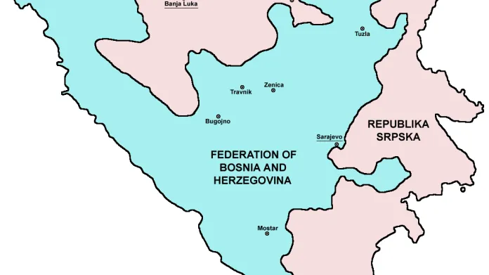 Administrativní členění současné Bosny a Hercegoviny